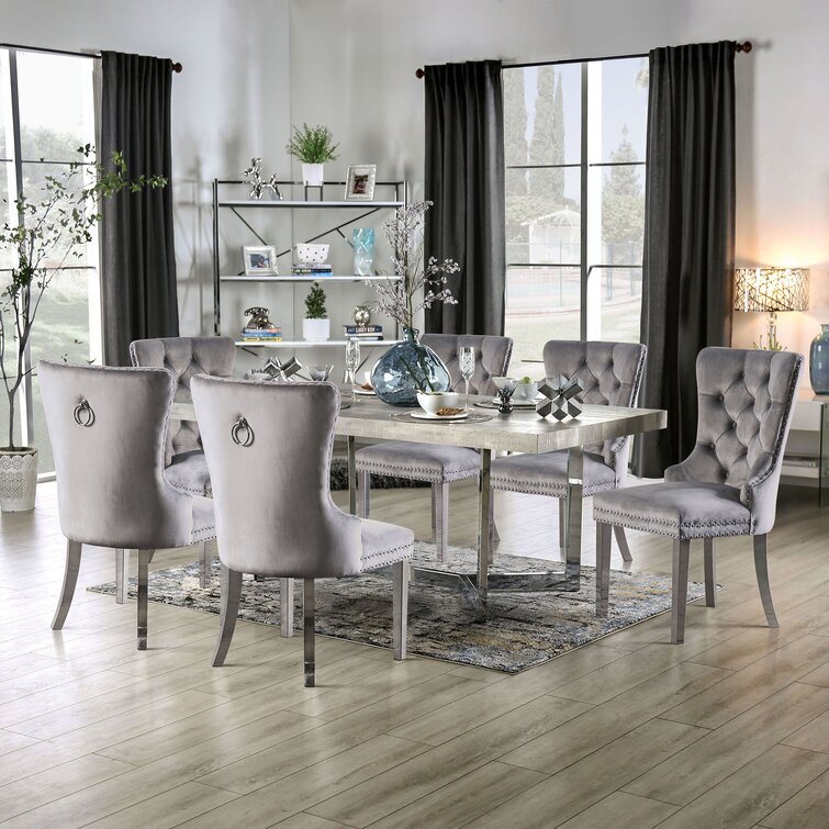 Everly Quinn Jalayne 6 Person Dining Set Reviews Wayfair